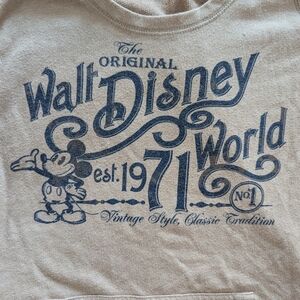 Disney Women's Tan Cotton Thin Sweatshirt